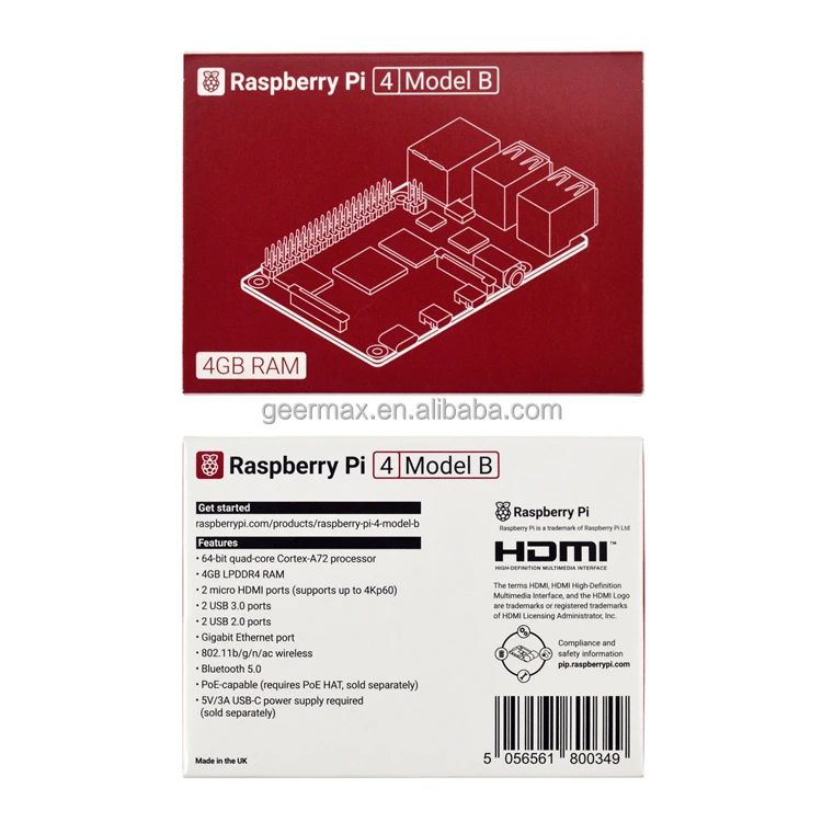 Raspberry Pi 4 4B 1G 2G 4G 8G 3B 3 B B+ 3B+ Plus Zero 2 W CM3+ 16G 32G Lite Original Mini PC Computer SBC COM Development Board