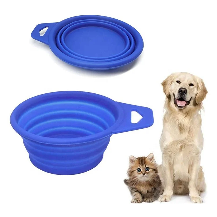 
Eco Friendly Pet Bowls Wholesale Silicone Feeder Pet Water Bowl Portable Foldable Feeding Collapsible Travel Dog Bowl 