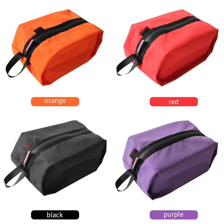 Hot sale custom logo waterproof 300D Oxford travel shoe bag custom school shoe bags