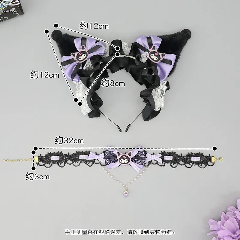 Cute cartoon anime hairpin girl sweet and cool bow edge clip standing ear top clip hair accessory
