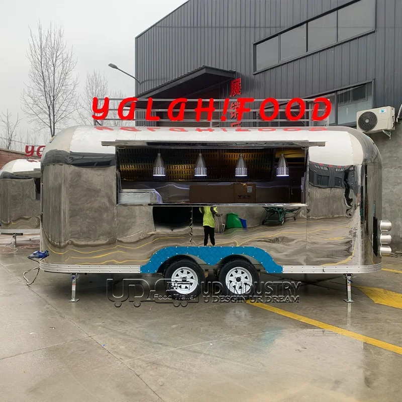 In Stock Fully Equipped Enclosed Coffee Truck Pizza Mobile Bar Airstream Food Trailer For Sale