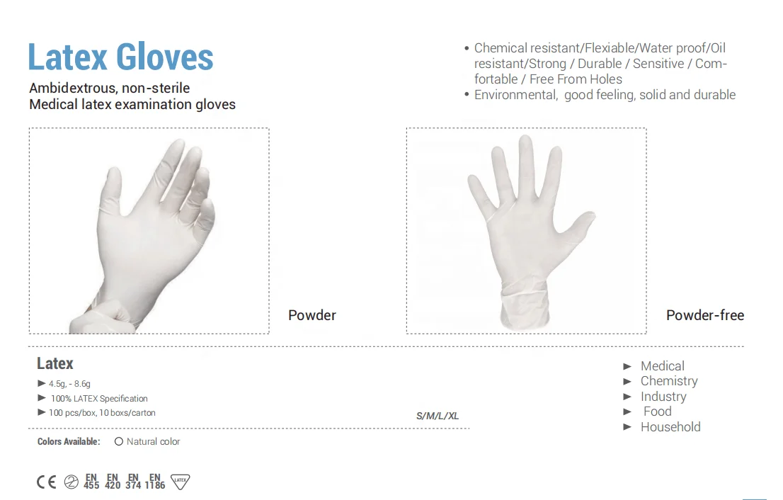 
Latex powder free disposable PPE product 