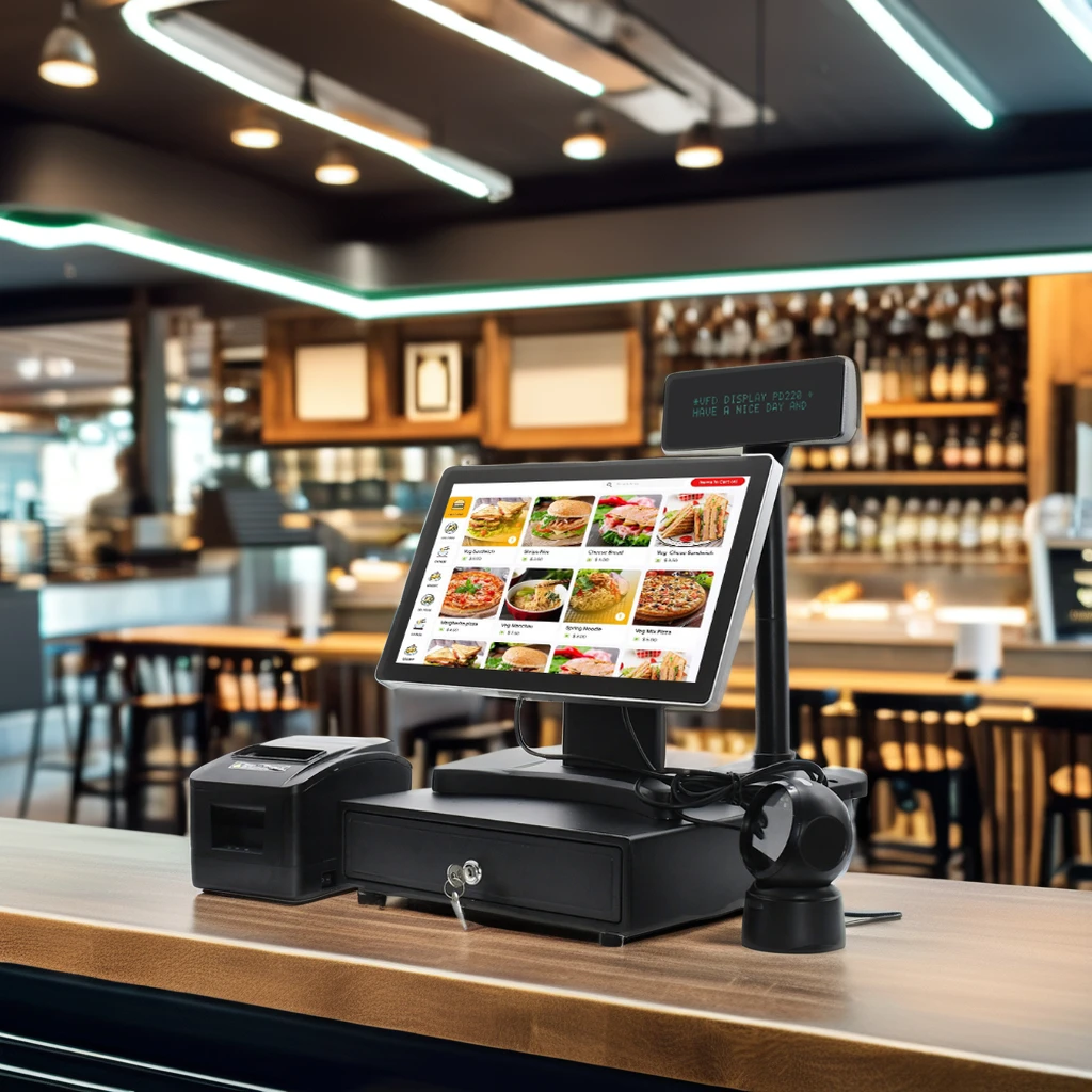 New Touch Pos System 15.6inch Pos Terminal With Thermal Printer Barcode Reader For Restaurant Hotel