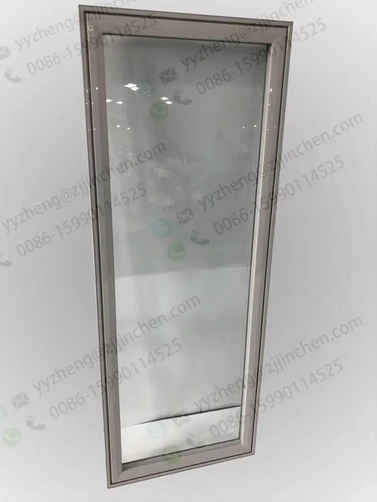 Вертикальный алюминиевый стеклянный дверной холодильник для напитков