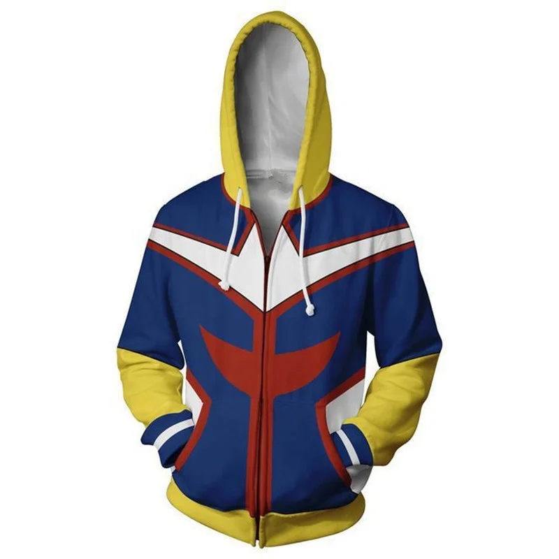 
Wholesale my hero academia custom made sublimation print quick dry hoodies 