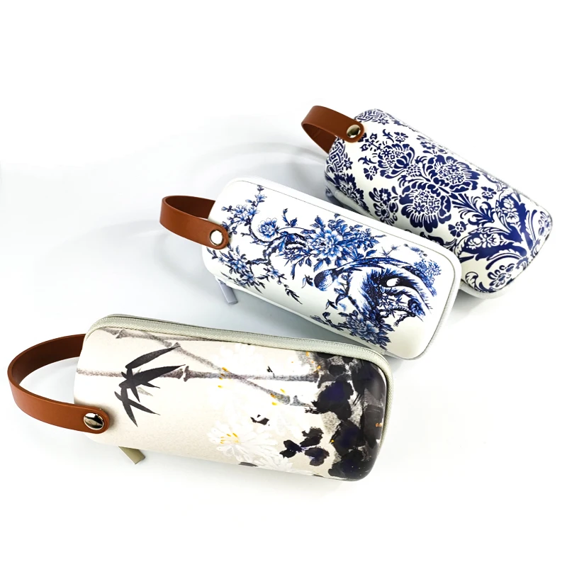 Custom Different Shape Shockproof EVA Tea Case Storage Zipper Chinese Style EVA Tea Bags