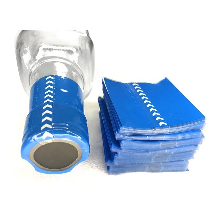 Custom High Quality PVC Petg Pet Clear Neck Shrink Bands Sleeve Cap Shrink Wrap Heat Neck Box Shrink Sleeve For Bottle Jar Label