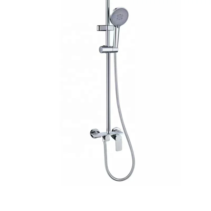 Cheap shower mixer faucet wall mounted rainfall shower tap system bathroom shower set