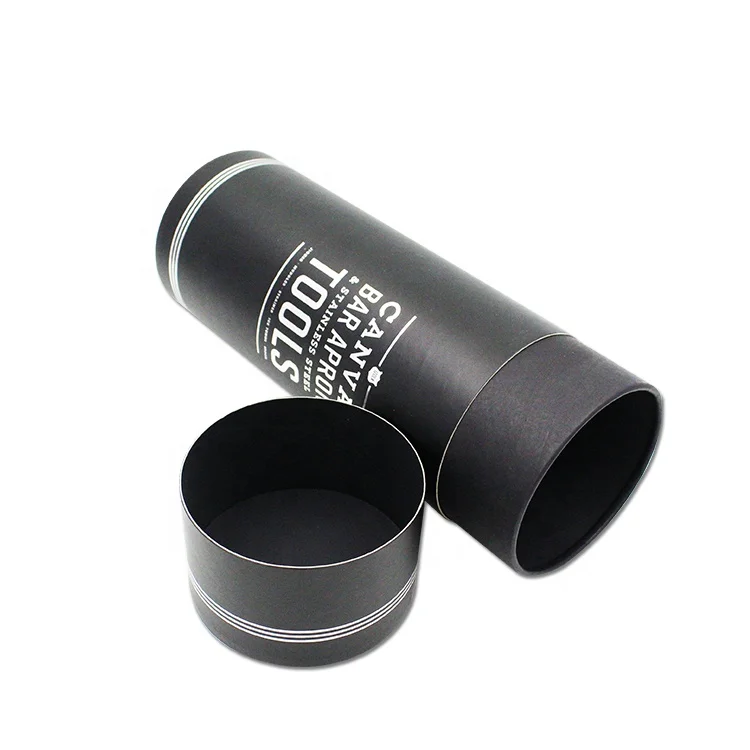Wholesale  Hot Sale Cardboard Black Tube Printed Packaging Round Cardboard Boxes