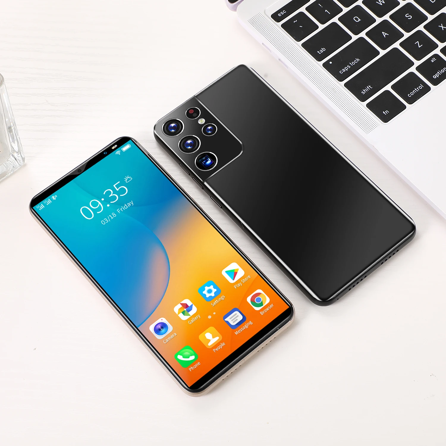  2021 новейшая Горячая Настройка Android смартфон S21 U 5 8 дюймов 4800 мА/ч ГБ + 128 Гб большой объем памяти также GSM 5G чехол для мобильного