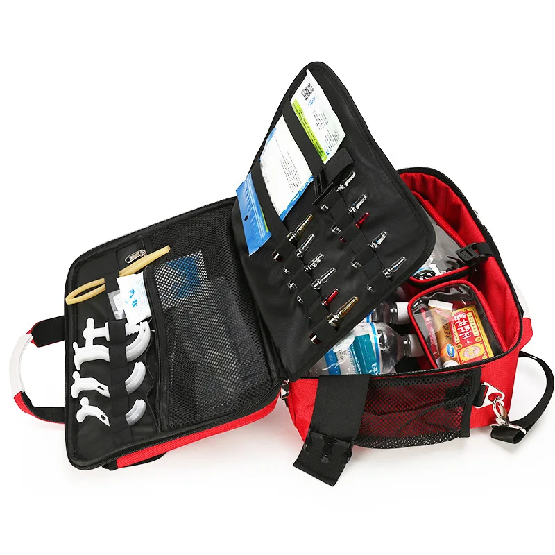 Travel Medical Supplies Cosmetic First Aid Organizer Insulated Medicine Bag Convenient Safety Kit Suit for Family