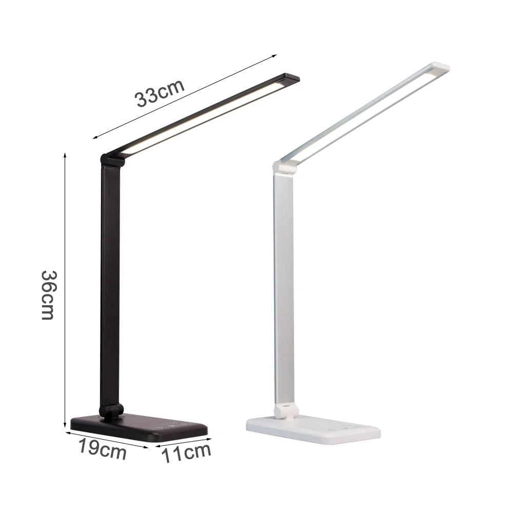 Eye caring office LED Desk Lamp Table Lamp Reading Lamp with wireless charger USB Charging Port 5 Lighting brightness level