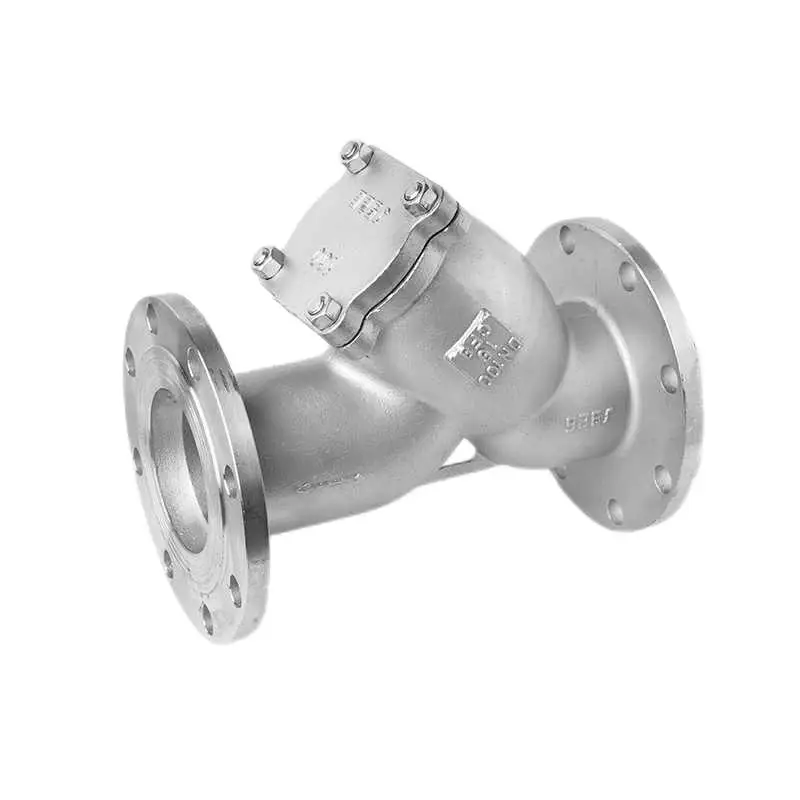 RTS factory price DN15 ~ DN250 stainless steel flange y-type filter, oil, gas and water filter element pipeline y-type filter