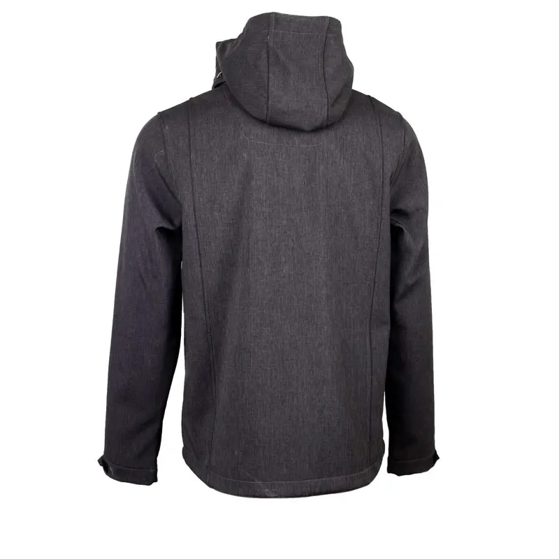 Black Bonded Plus Size Winter Outdoor Softshell Jacket For Men clothing