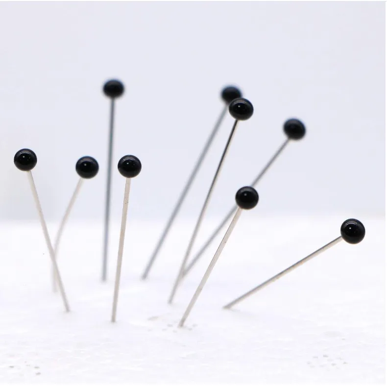 500PCS Sewing Pins for Fabric, Straight Pins with Colored Ball Glass Heads Long 1.5 Inch, Quilting Pins for Dressmaker