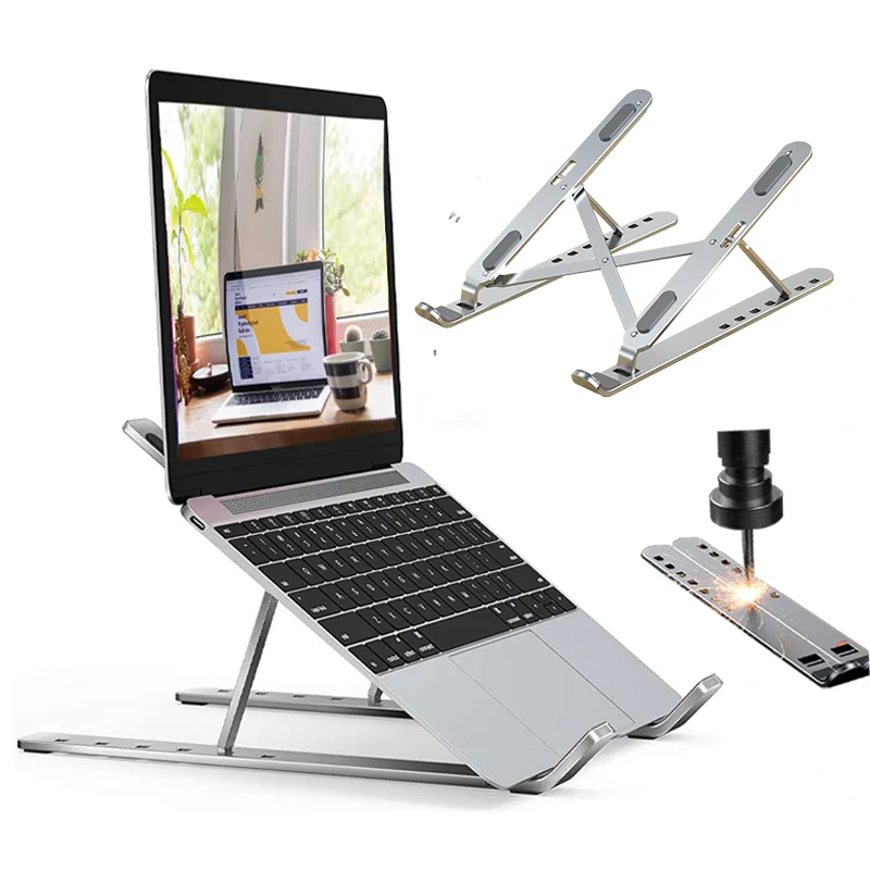 2022 metal desk ergonomic laptop stand price table aluminum foldable laptop stand