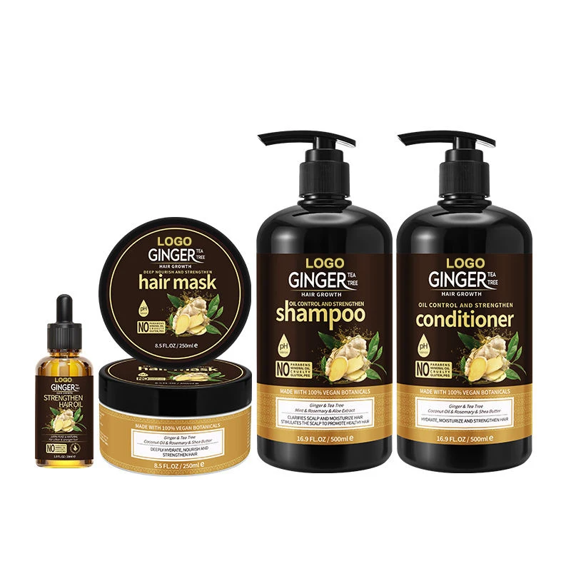 Hair Care Products Regrowth Treatments Strengthening Oil Ginger Hair Loss Shampoo and Conditioner for Dry Hair