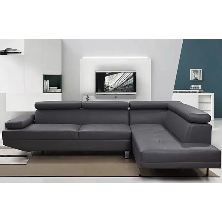 
custom modern luxury sectional living room L shaped leather reclining couch furniture sofa set 