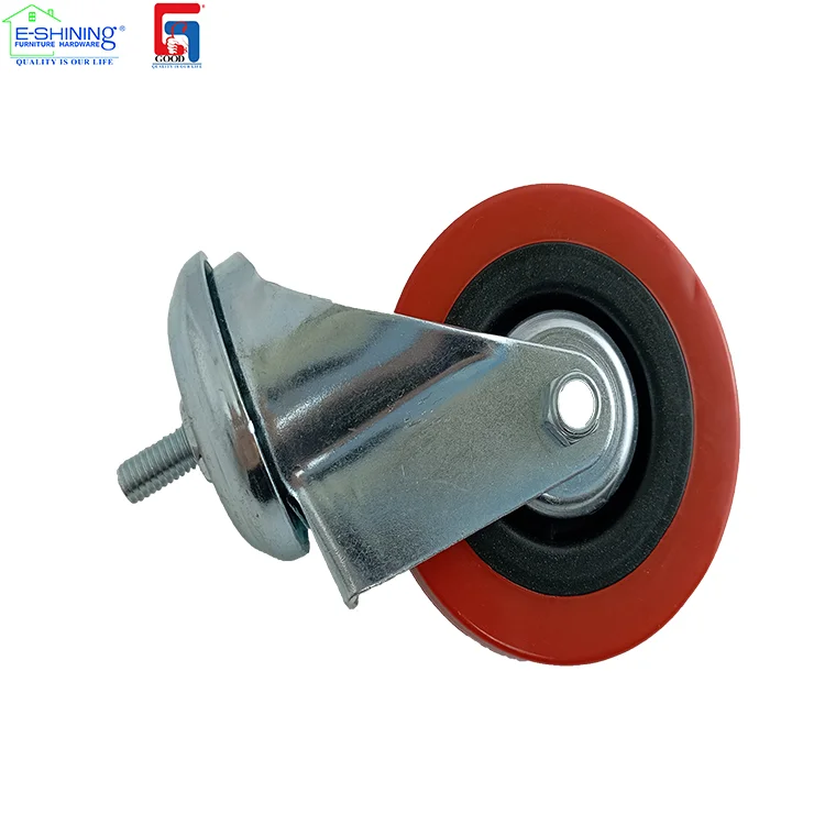 Factory Price Threaded Stem Casters Pvc Industrial Swivel Wheels With Plastic Insert