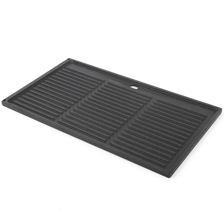 Cast Iron Reversible Griddle Plate Grill Plate for Gas Hobs and Barbecues with Flat and Ridged Surfaces