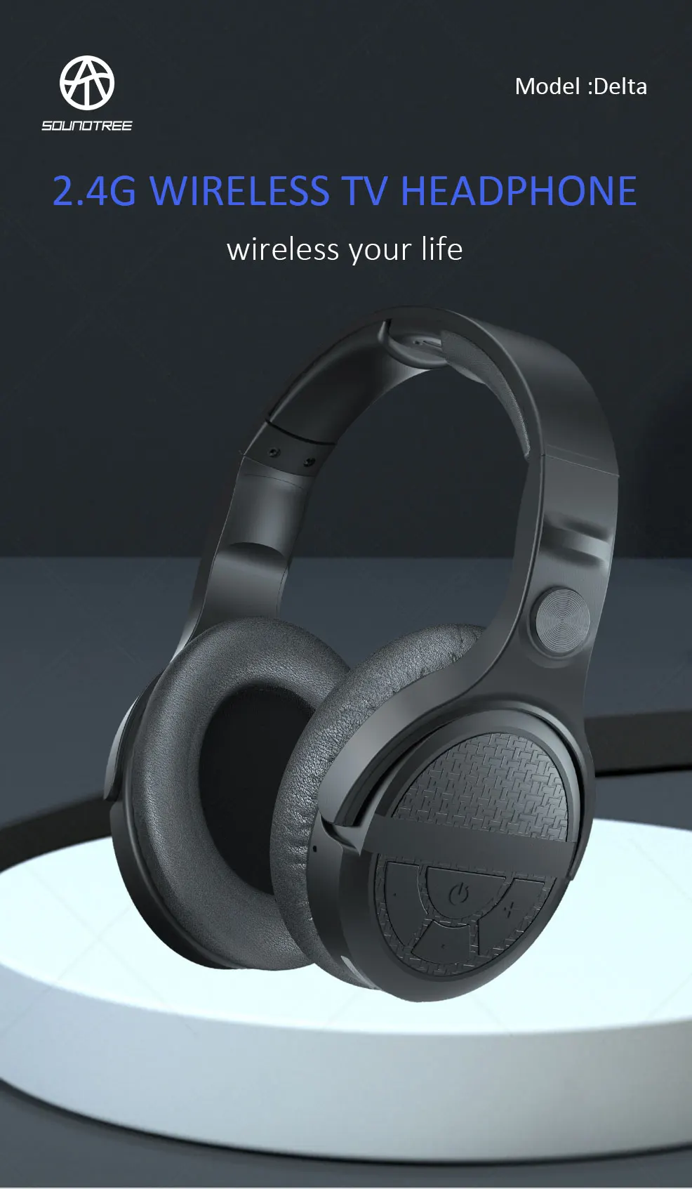 ZFX RF 2.4G wireless headphones for tv game with transmitter support 3.5mm/Aux  connection