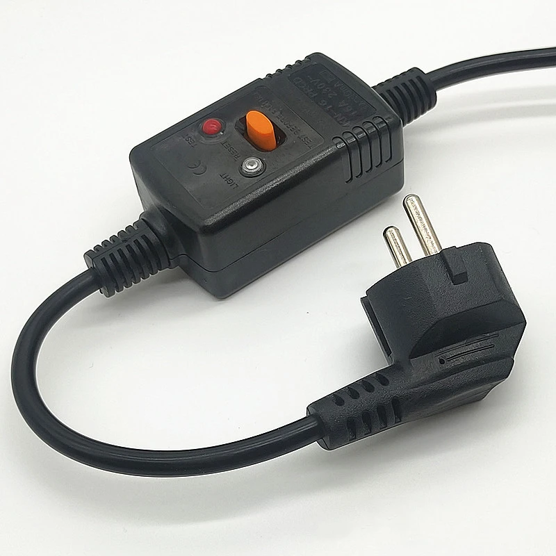 Leakage Protection Plug EU Personal Protective Plug, Water Heater Air Conditioner Electricity Extension Cord Power Plug
