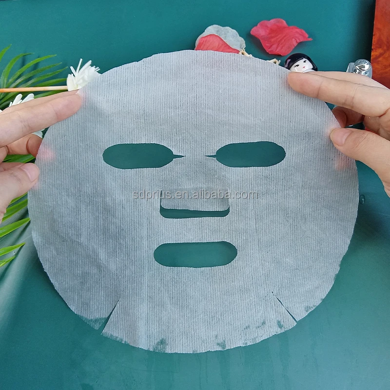 45gsm DuPont plain pattern tencel facial mask sheet skin care cupro facial mask sheet organic non woven facial mask