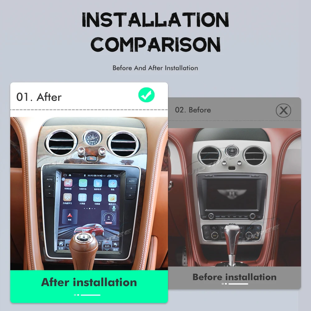 Android 13 автомобильный радиоэкран для Bentley Flying Spur Continental GT 2012 -2019 GPS навигационный регистратор мультимедийный блок