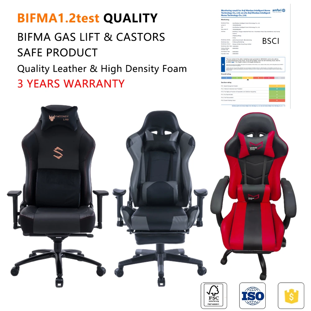 VANBOW professional custom comfortable pc computer recliner oem gaming chair with backrest and seat height adjustable