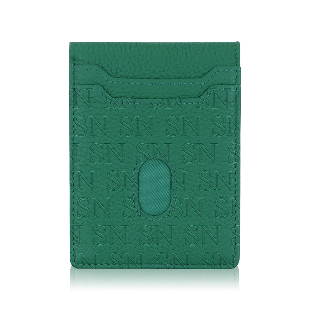 Custom brands logo slim minimalist bifold wallet travel credit card holder with rfid blocking front pocket wallets