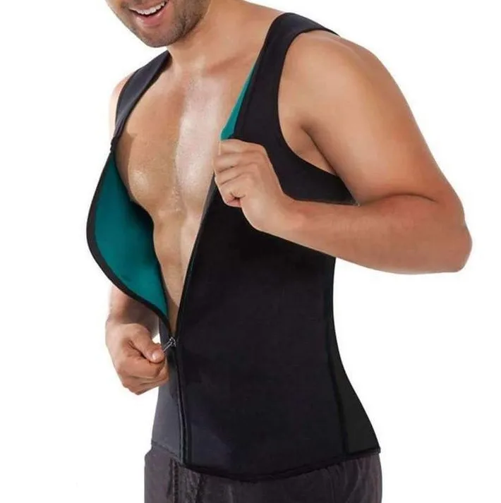 Workout Tank Top Men Slimming Body Shaper Neoprene Sweat Vest