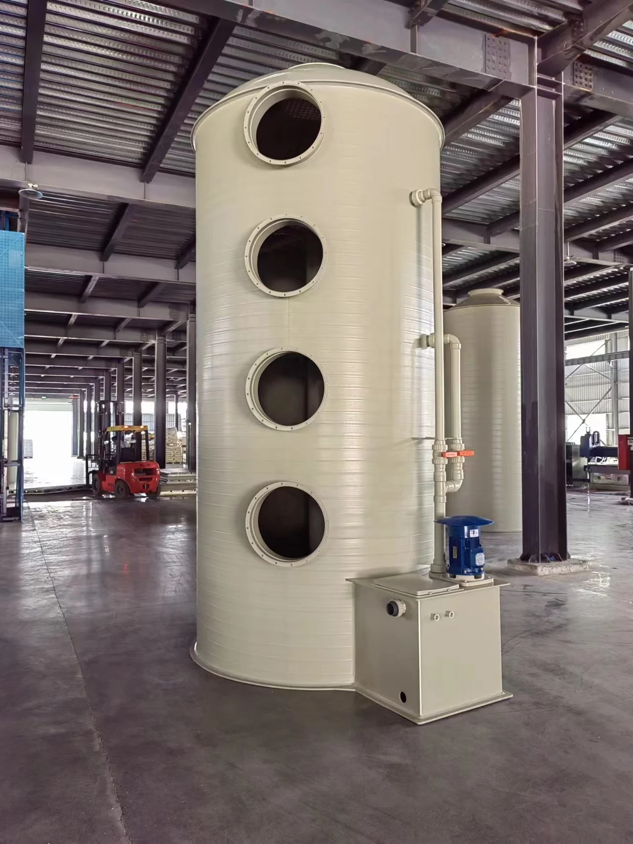 packed tower Electrostatic air cleaner fume fuel gas scrubber design factory biogas h2s scrubber deep bed air scrubber