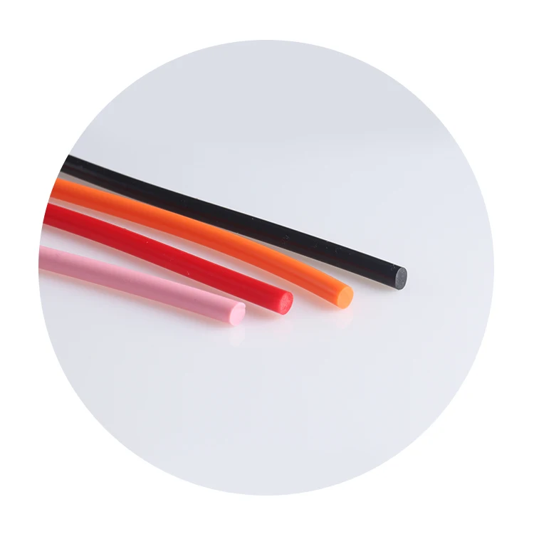 Silicone round square h shape strip hard rubber rods solid rubber rod