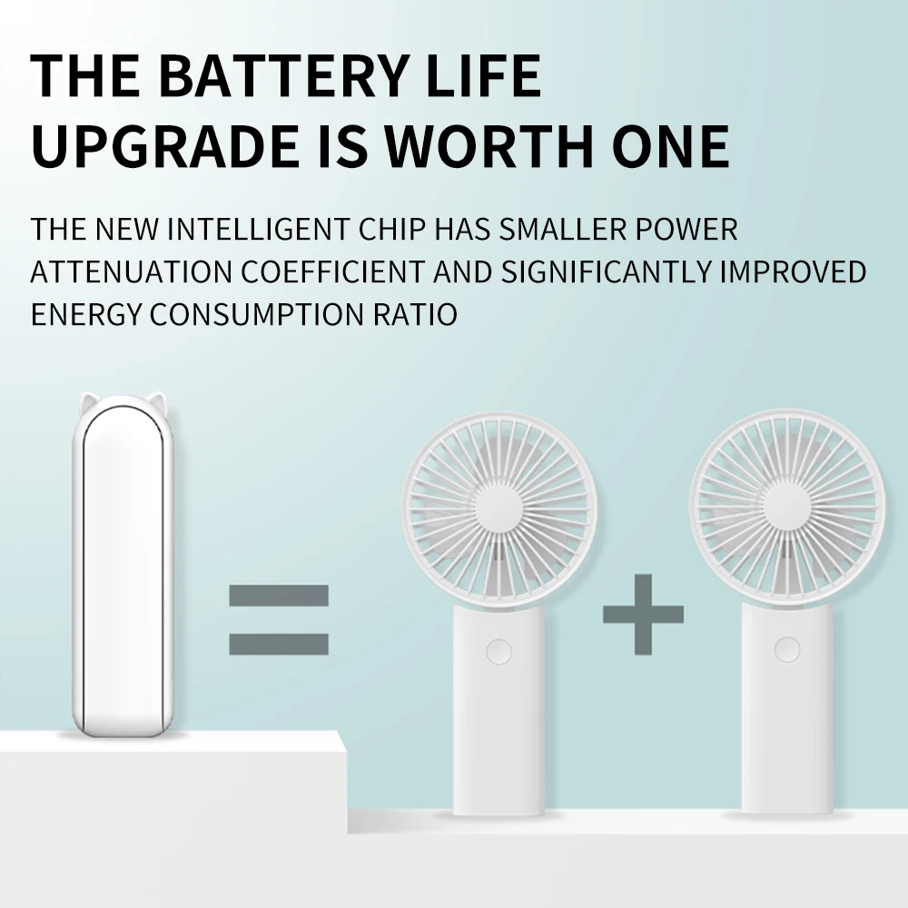 2022 Newest usb Lazy Hanging Fans Mirror And Light Table Stand Power Standing Neckband Fan portable Electric Hang Neck Mini Fan