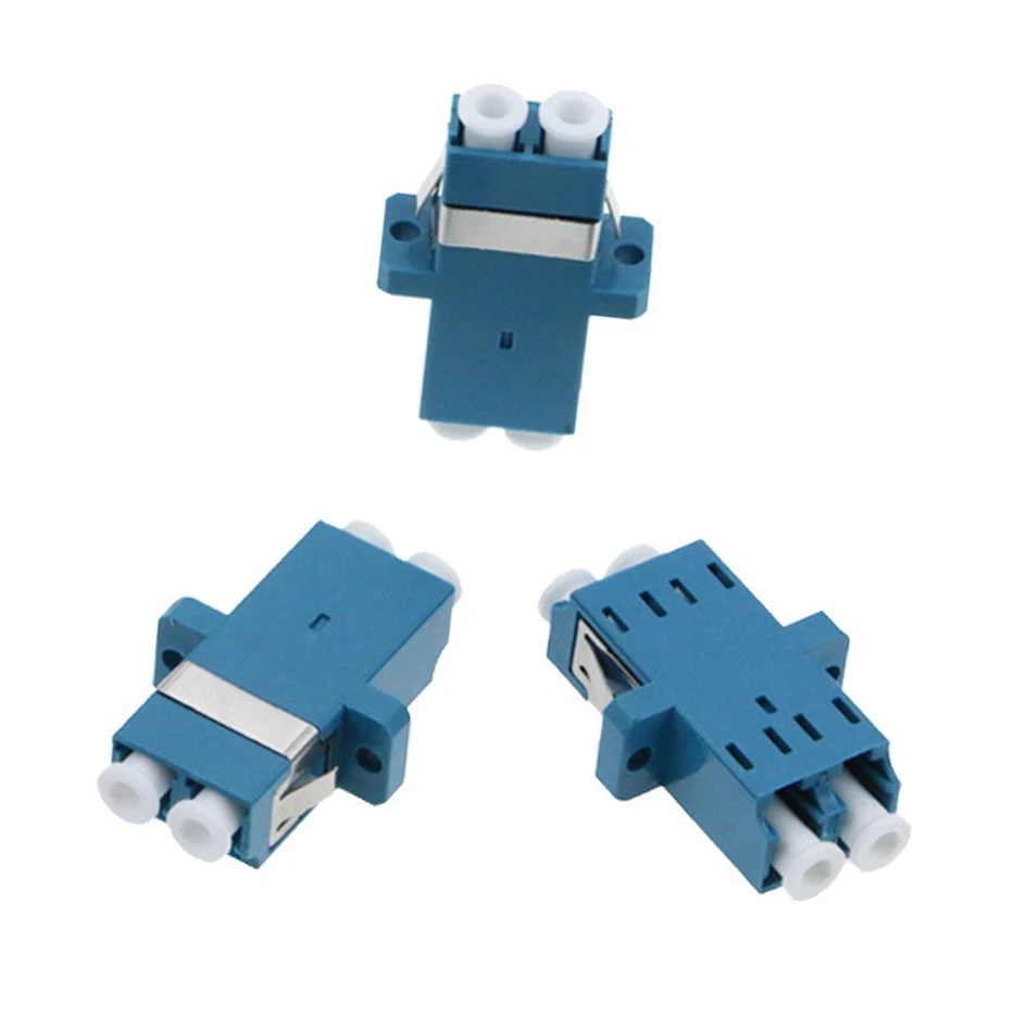 Spot Goods FTTX Network LC Duplex Connectors Standard Blue SM Fiber Optic Coupler