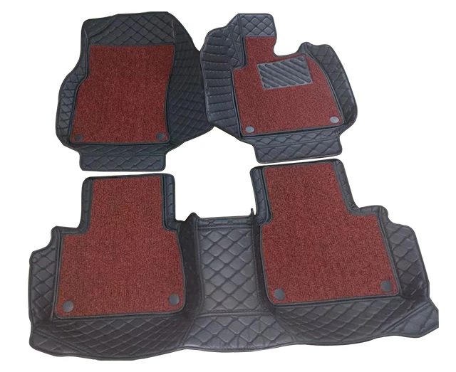 Leather full set double layer with carpet 5D car floor mats for Toyota camry 2018 2019 2020 2021 2022