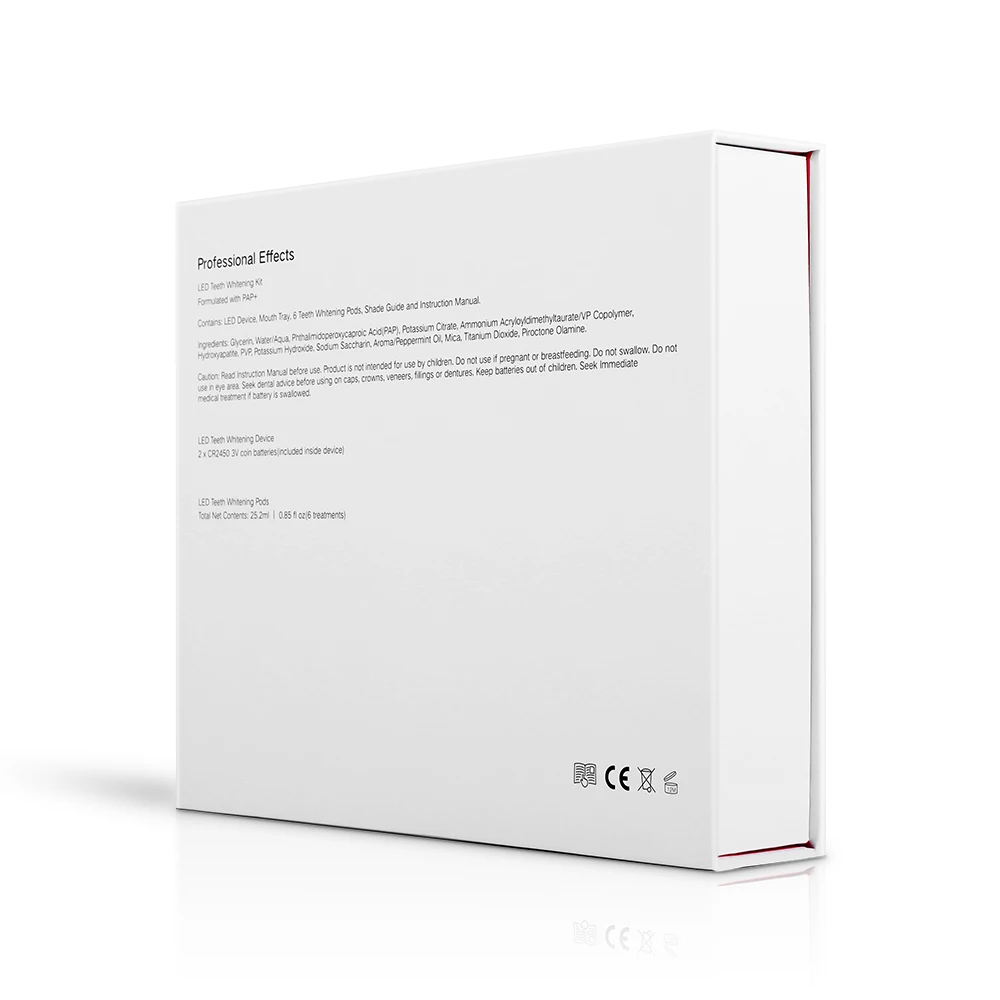 Private Logo Non Peroxide Free Teeth Whitening Led Kit PAP