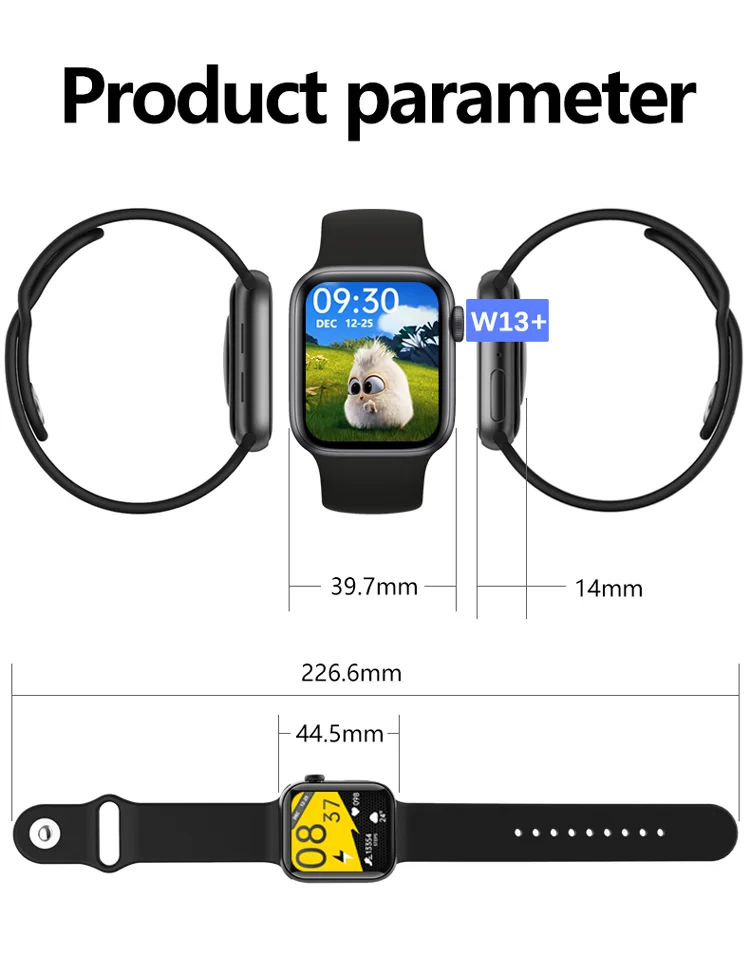 IWO Series 6 Full screen Health Monitor men smart wahch bt call women smart watch Fitness bracelet w13+ smart watch