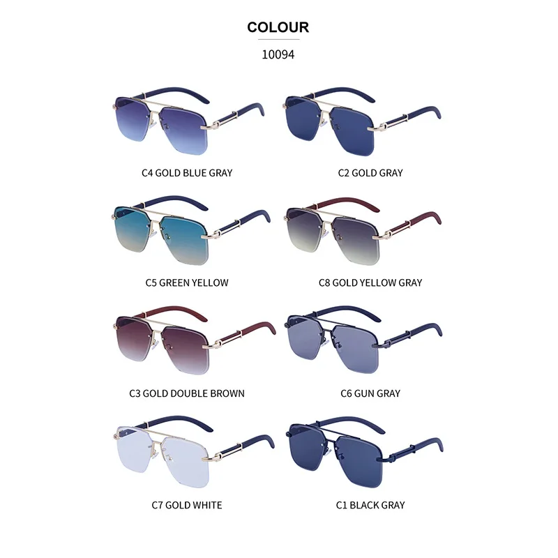 Vintage 2023 new Metal Sunglasses men Luxury Designer Big Frame Shades sunglasses custom