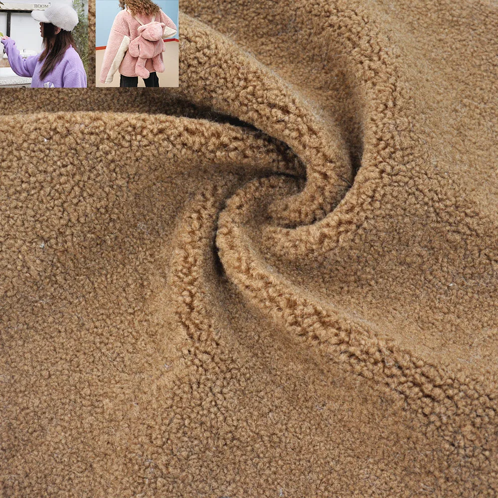 Сучжоу Meidao 100% полиэстер Ткань трикотажная плюшевый мишка меховая ткань шерпа флис стрейч бархатная ткань для животных плюшевые Тапочки