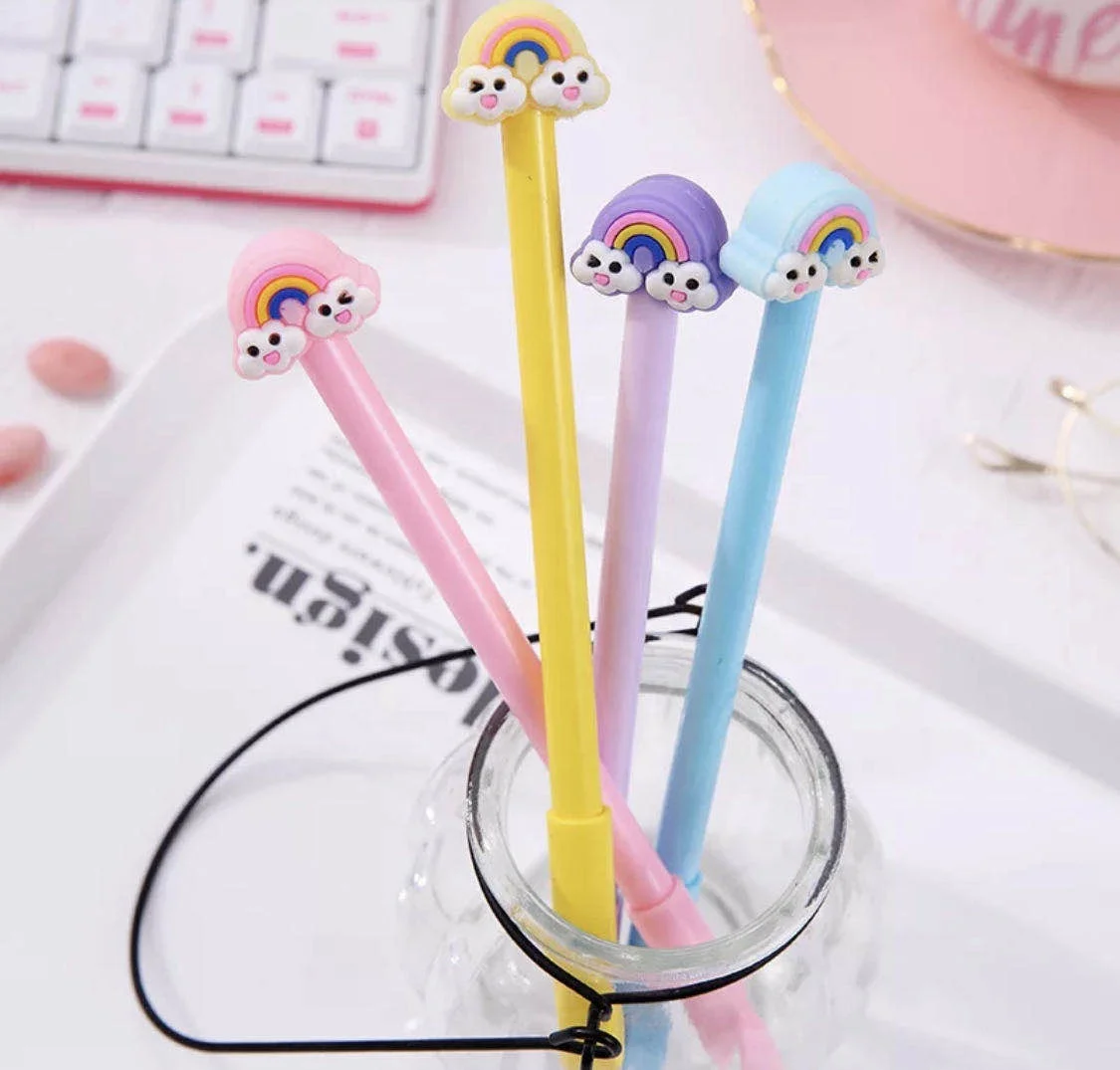 
Sweet gel pens, kavai stationery, office school supplies for children, gifts, rainbow cloud, beautiful colored 