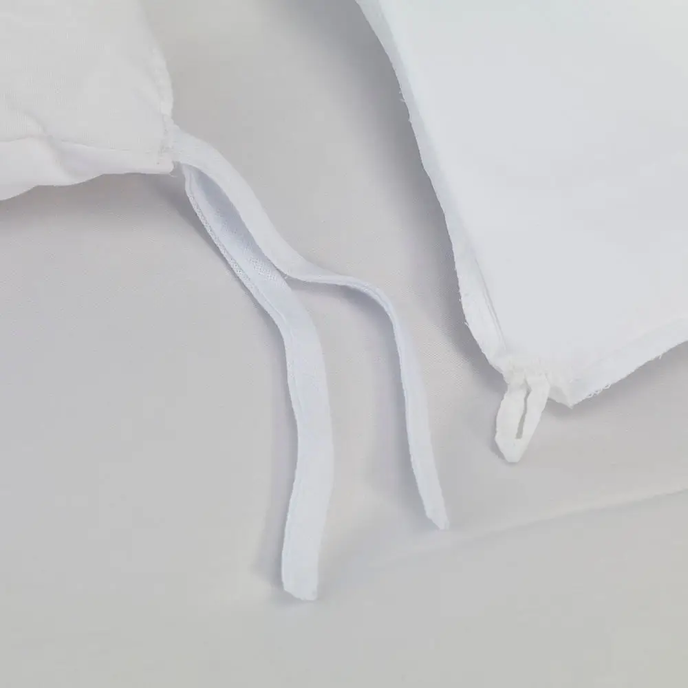 Элия 100% египетского хлопка Dekbedovertrek 300TC Colchas с подвязками двуспальная кровать «Квин-сайз» цвет-белый все размеры гостиничного постельного белья