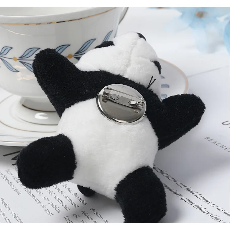 New cartoon hair card accessories backpack pins doll clothing accessories red panda brooch