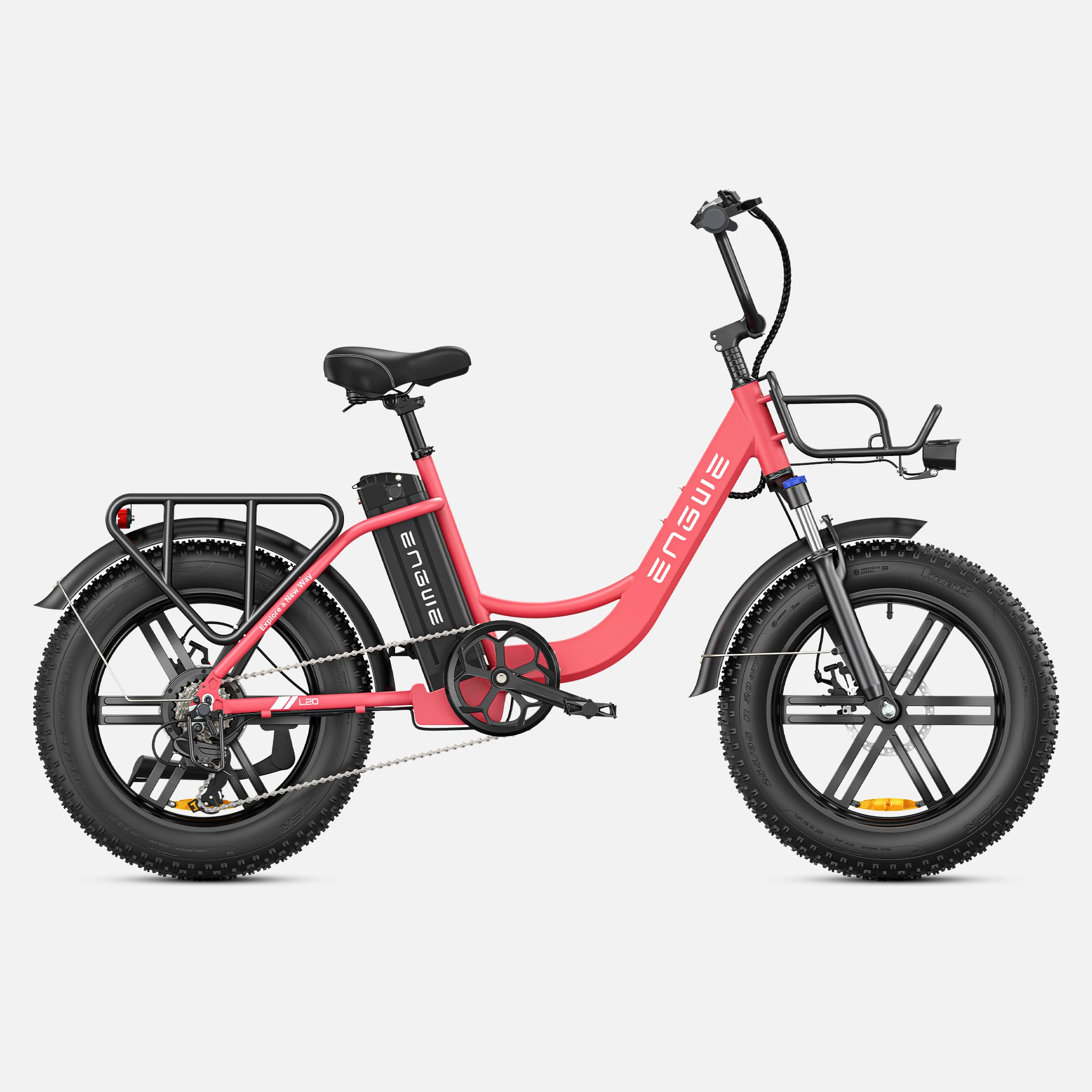 ENGWE L20 hot-selling Pink & Green bici 48V13Ah 750/250W fat tires Go off-road electric mountain bici Step ebike for ladies