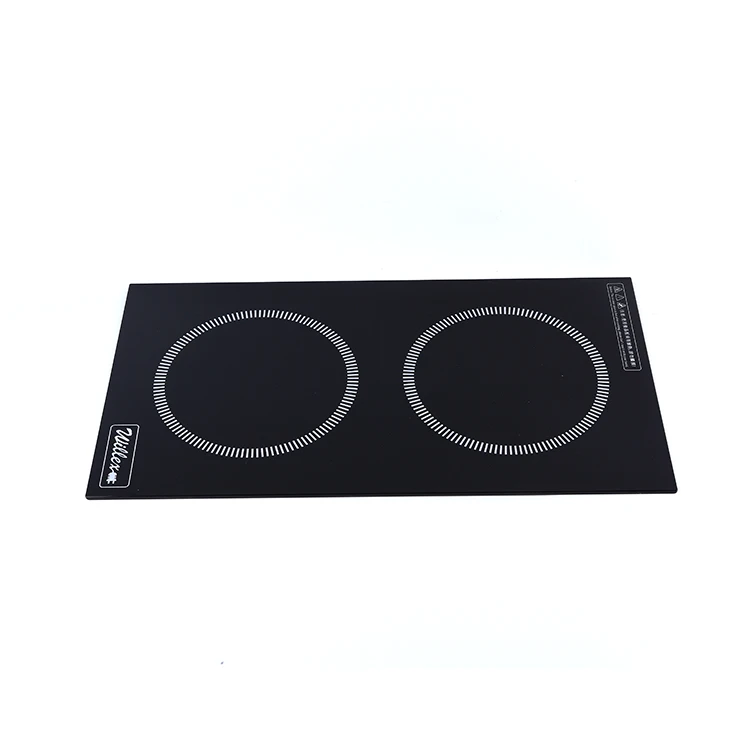 Factory custom black crystal glass panel induction cooker ceramic glass panel high temperature resistant glass