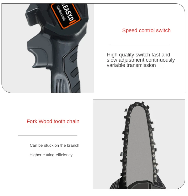 lithium batetry chain saw electricity brushless motor high quality chainsaw