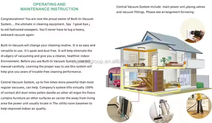 A8 Vacuum Cleaner Spare Parts for Central Vacuum Cleaner Accessories