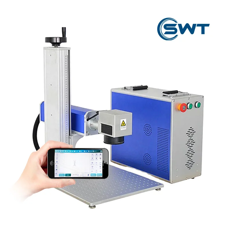 SWT laser fiber 20w 30w laser printer for livestock labels ear tag metal laser engraving price
