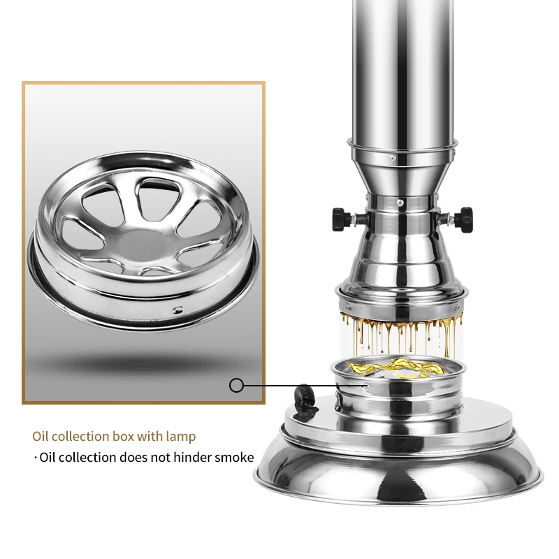 Korean indoor restaurant barbecue Smoke exhaust pipe with fan and lampshade