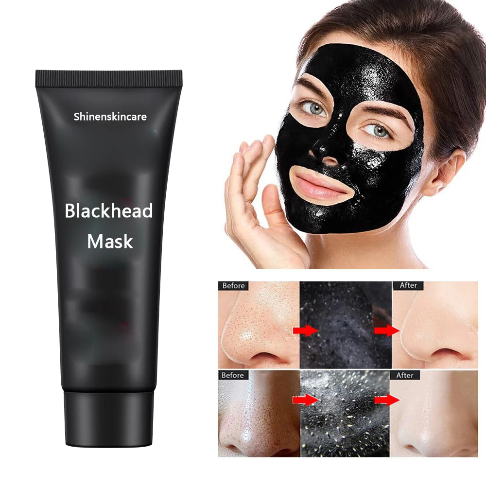 Korean Cosmetic Anti Acne Nose Blackhead Removal Deep Cleansing Peeling Off Facial Mask Best Nose Bamboo Charcoal Blackhead Mask